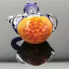 Honeycomb head stained glass pipe Glass bongs Oil Burner Glass Water Pipes Oil Rigs Smoking