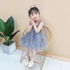 Fille robes bébé jupe sans manches peau amicale maille conception filles Tutu robe infantile Tulle robes d'été pour la fête d'anniversaire