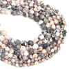 Minchas Outras grandes rosa -zebra rosa -rosa Stone natural redonda solta para jóias que fazem braceletes de braceletes de diy acessórios 6/8/10mmOther