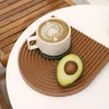 Kitchen Storage Wood Ripple Surface Design Dessert Dining Plate Cake Bread Tray Eco-Friendly Snack Fruit Plates Table Decoration 1 Pcs