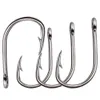 Fiskekrokar 100st Circle Fishing Hooks Live Bait Barbed Hook Strong rostfritt stål Skarp Saltvattenfiskkrokar Storlek 1/0-10/0 P230317