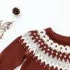 풀 오버 가을 가을 아기 아이 소년 소녀 긴 소매 인쇄 니트 스웨터 겨울 스웨터 스푼