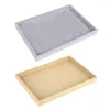 Jewelry Pouches Multifunctional Beige Velvet Stackable Pendant Tray Organization Display 19QC