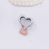 Two-tone Openwork Infinity Heart Charm 925 silver with Gold Plated GPD Pandora Moments Birthstone for fit Charms beads Bracelets Jewelry 782642C00 Andy Jewel