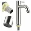 Bathroom Sink Faucets 1PCS Basin Faucet For Kitchen Family El Stainless Steel Silver Single Cold Counter