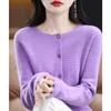 Kvinnors stickor Tees Oneck Cardigans Knitwears Sweaters For Women Clothing 100 Wool Spring Sticked Cashmere Coat Autumn Fashion Jackets Luxury Tops 230317