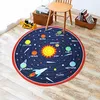 Tapis Tapis pour enfants Round Learning Solar System Anti-skid Bottom Play Area