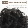 100% per capelli umani panino disordinato scrunchies estensioni coda di cavallo estensione riccia per capelli per pannello per donne/bambini a cornice