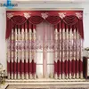 Cortina de cortina de cortinas de chenille de estilo europeu para quarto de estar bordado bordado bordado telas de janela de tule acabado