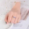 Bagues en grappe VENTFILLE 925 en argent Sterling Simple mode féminine coréenne cristal de bon augure nuage ouvert anneau goutte en gros