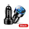 Universal LED Display Dual Ports Car Charger 3.1A 12W Vehicle Chargers For Iphone 12 13 14 15 Samsung Huawei Tablet Pc B1