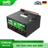 Lifepo4/li (Nicomn) O2 Lithium-Akku 48 V 50AH für 1800 W 1500W Motorrad/Trike/Go-Kart/Backup Power/Home Energy Lagerung