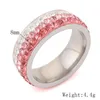 Обручальные кольца рождественский подарок чешский кристалл для женщин и девочек высококачественные аксессуары из нержавеющей стали, украшения, оптом