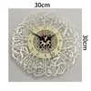 壁の時計アクリルミラーイスラムクォーツ時計装飾振り子ムスリムアート書道リビングルームホームデコレーション