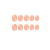 False Nails 24PCS Women Pure Color Short Ladies French Full Cover Detachable Nail Tips Press On DIY Manicure Beauty