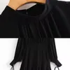 Robes décontractées Beehouse Elegante Sukienka Blouses Robe Vestido de Mujer Woman Vêtements Femme Prom Black Black Long manches