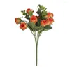 Dekorativa blommor unik simulering Rose Elegant Fantastiskt blommor arrangemang Imitationsartificiell blomma