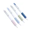 Hand Cocoon Soft Grip Hidden Retractable Fountain Pens Replaceable Cartridge White Solid Plastic Press Fountain Pen with 0.38mm Ultra Fine Nib