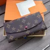 Portamonete M60697 Portafoglio Emilie Designer di lusso Portafogli da uomo da donna Portafogli con bottone a conchiglia Borsa lunga Portacarte in vera pelle Porta carte di credito Porta carte di credito Tote