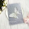 Karty pozdrowieniowe 50pc Srebrna Karta z zaproszeniem księżniczki na przyjęcie urodzinowe dla dzieci z osobistym drukiem DIY Glitter Laser Cut Incites 230317