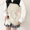 حقيبة ظهر للأسهم نساء مقاوم للماء للمراهق Kawaii Girl Female School Bag Nylon Black Cute Students Bookbag Blue