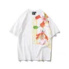 Männer T-Shirts 2023 Hip Hop T-Shirts Männer Harajuku Gedruckt Floral T-shirt Kurzarm Baumwolle Casual Blume Mode Tops Tees MG411