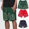 Mężczyźni Rhude Shorts Mężczyznę Kobiet Designer List Rhudes Shorts Oversize Breech -Cloth Yellow Dripstring Pill Gead