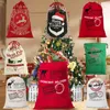 Kerstdecoraties 2023 Feestelijke of feestartikelen Personaliseerde grote Santas Gifts Bag Santa Sack Canvas