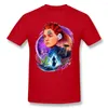 Camisetas masculinas Horizon Zero Dawn Aloy Game Red A Red A World Fashion Short Sleeve T-shirt