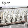 ZONESUN ZS-DTPP10D Liquid Filling Machine 10 Heads Peristaltic Pump Vial Tube Chemical Agents Packaging Production Line