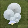 Regenschirme 60 cm chinesisches japanisches Papier Sonnenschirm Papierschirm für Brautjungfern Partybevorzugungen Sommer Sonnenschutz Kind Größe Drop Deli Dhie3