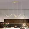 Hanglampen woonkamer lamp eten keuken creatieve strip hangende ophanging verlichting armaturen modern led kroonluchter licht voor home pendan