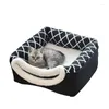 Kattbäddar varmt hus husdjur säng för små hundar mjuk bo kennel grotta sovsäck mattan tält husdjur kudde mysig kama gato