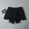 Kvinnors shorts 2023 sommar denim shorts för kvinnor svarta jeans nödställda mujer vit jean rippade y2k streetwear 230317