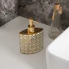 Sıvı Sabun Dispenser Işık Lüks Sıvı Sabun Dispenser Altın Seramik Banyo Şampuan Duş Jel Konteyner Bileklik Dispenser Sanitizatör Şişeleri 230317
