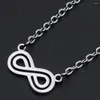 Kedjor 10st Fashion Infinity Pendant Halsband Mors dag gåvor Rostfritt stål Evig symbol