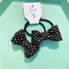 Hair Accessories 2pcs Bow Tie Rope Scrunchie Dot Plaid Elastic Handmade Multicolor Band Ponytail Holder Headband