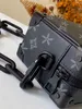 Koppling äkta läder tote lyxdesigner m44735 mini mjuk stam låda väska kvinnor handväska plånbok väskor retro handväska bagage kuvert axelkedja crossbody väskor