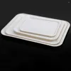 Kitchen Storage Serving Tray Square Rectangle Breakfast Sushi Snack Bread Dessert Cake Plate Stackable Decorative Trays For Home