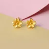 Boucles d'oreilles à tige VOQ couleur or classique Simple fleur de cerisier dames et filles mode fête Boutique cadeau petite fleur boucle d'oreille