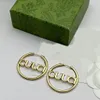 Large Hoop Brand Designer Classic Gold-plated Brass Material Letter Earrings Pendant Earring Ladies Fashion Simple Jewelry