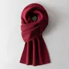 Sciarpe di lana da uomo per l'inverno Solido puro maschio Sciarpa calda Avvolge Scialli Vero fazzoletto da collo Foulard lungo Homme