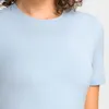 L158 Camicie a maniche corte Top da yoga leggeri T-shirt ad asciugatura rapida Abbigliamento da allenamento all'aperto Felpa da corsa da donna