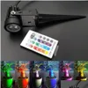 2016 Lampes De Pelouse Extérieure Led Jardin Lumière 3W5W Rgb Lampe Télécommande Ir Sans Fil Inclure Adaptateur Secteur Tige De Terre Pour L'éclairage Paysager Dh2Yz