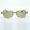 XL Diamond Cool Buffs Brille Sonnenbrille 3524031 mit naturreinen schwarzen Büffelhornbeinen und 57 mm geschliffenen Gläsern