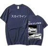 Mens Tshirts Anime Drift AE86 Initial D Double Sided Tshirt Oneck Kort ärmar Summer Casual Unisex R34 Skyline GTR JDM MANGA T SHIRTS 230317