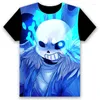 Hommes T-shirts Mode T-shirt Anime Undertale Sans Frisk Chara Jeu Cosplay Manches Courtes Casual Unisexe Noir Tee Personnaliser