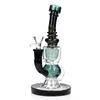 8 '' Recycler Hookah Glass Smoking Water Pipe Bong Oil Dab Rig 14.4mm Matrix Perc Tobacco