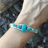 Bangle TURQUOISE STONE Boho Jewelry Cowboy Cowgirl Women's Men Accessories December Birthstone