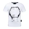 플레인 베어 티 셔츠 남성 디자이너 Tshirts 라미네스톤 두개골 남자 티셔츠 클래식 고품질 힙합 스트리트웨어 Tshirt 캐주얼 탑 티즈 PB #shopee123